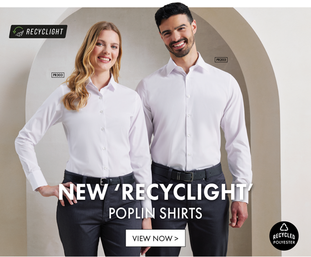 Premier Recyclight Recycled Poplin Shirts from Aspect